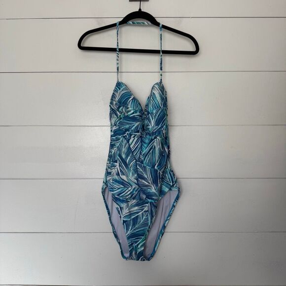 La Blanca Women’s 14 Blue Patterned Swim One Piece - Picture 1 of 4